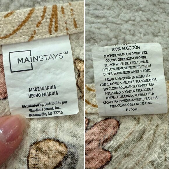 Fall Fox Kitchen Towel 27in Happy Harvest Cotton Autumn Leaves - Picture 6 of 6